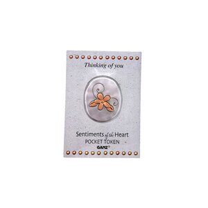 Ganz Sentiments Of Heart Pocket Token Thinking Of You Flower Design Friend Gift